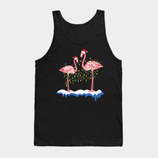 Fa La La La mingo Flamingo For Christmas Xmas Pajama Holiday Tank Top